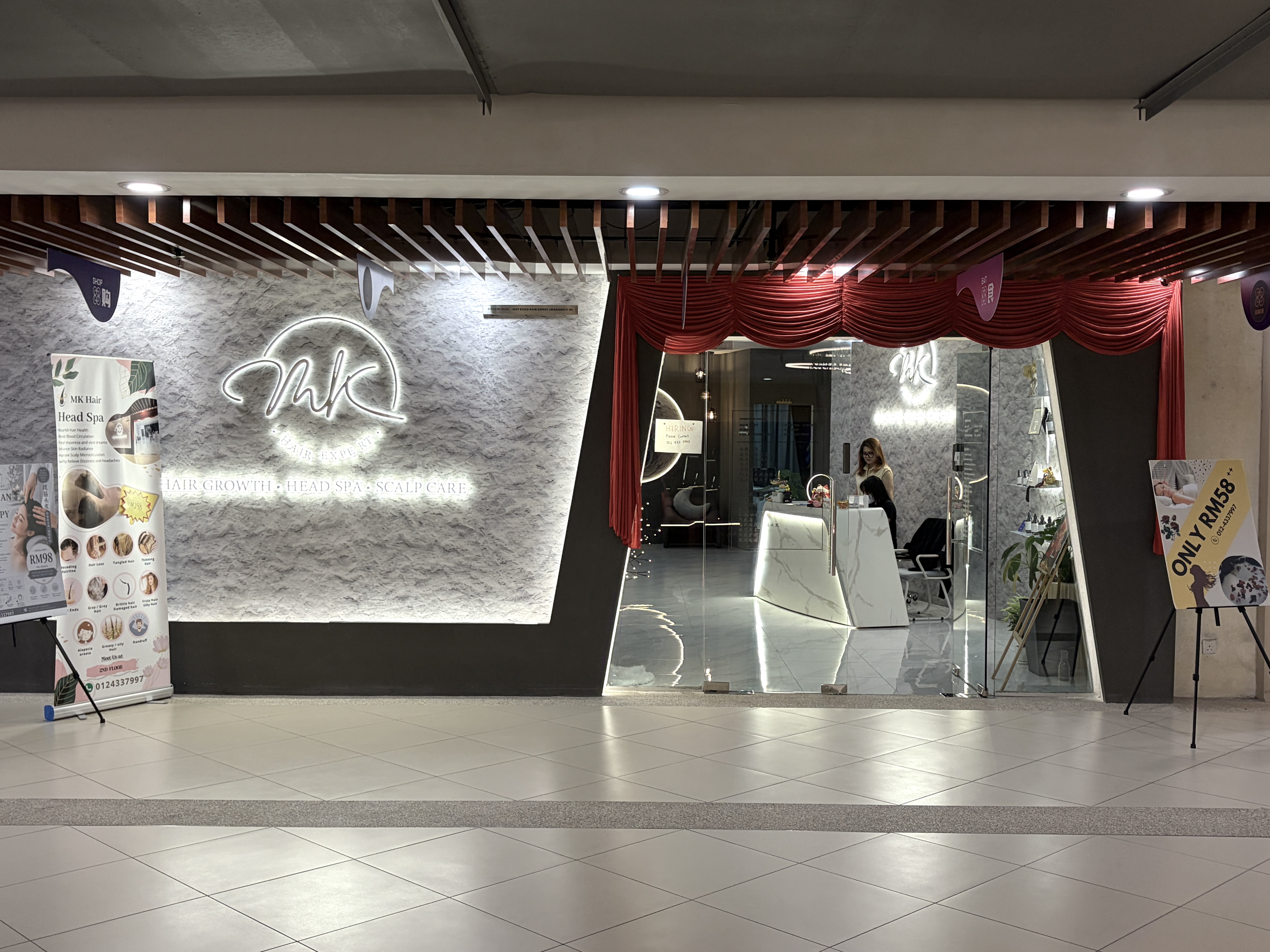 MK Hair Expert storefront at Island 88 Mall, Tanjung Tokong, Penang